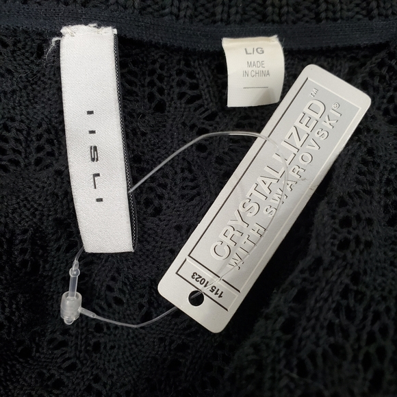 IISLI Crochet Cardigan With Swarovski Buttons - Picture 8 of 10